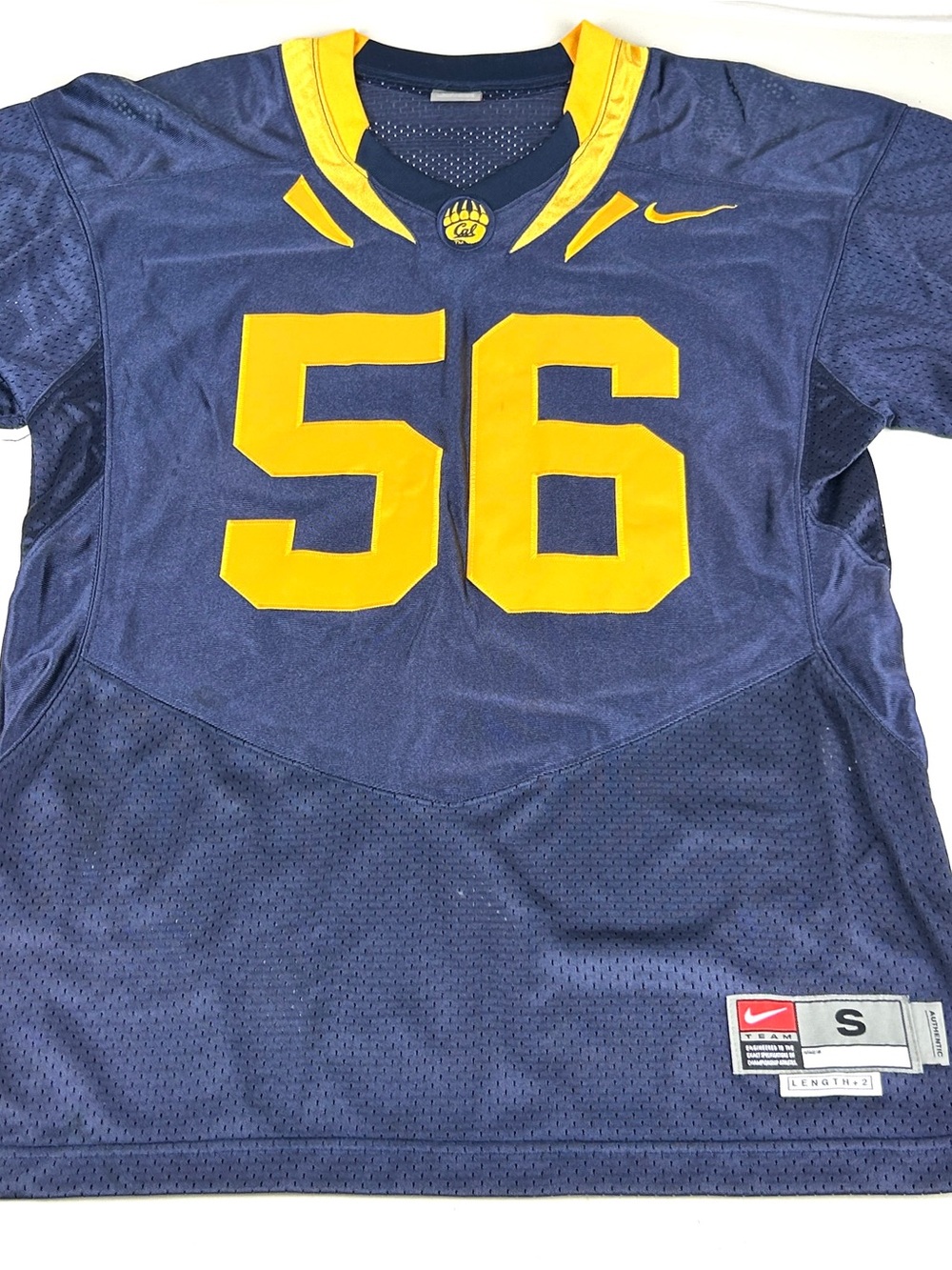Nike Team Cal Bears #56 Blue Yellow Jersey Mens Sz Small Football Trond Grizzell
